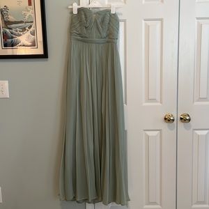 Jcrew Silk Chiffon Sage Bridesmaid or Wedding Guest Dress